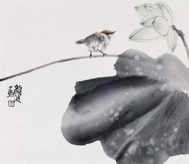 这是四川中青年画家李显波笔下的一组水墨小品,作品简洁空灵,明快清新