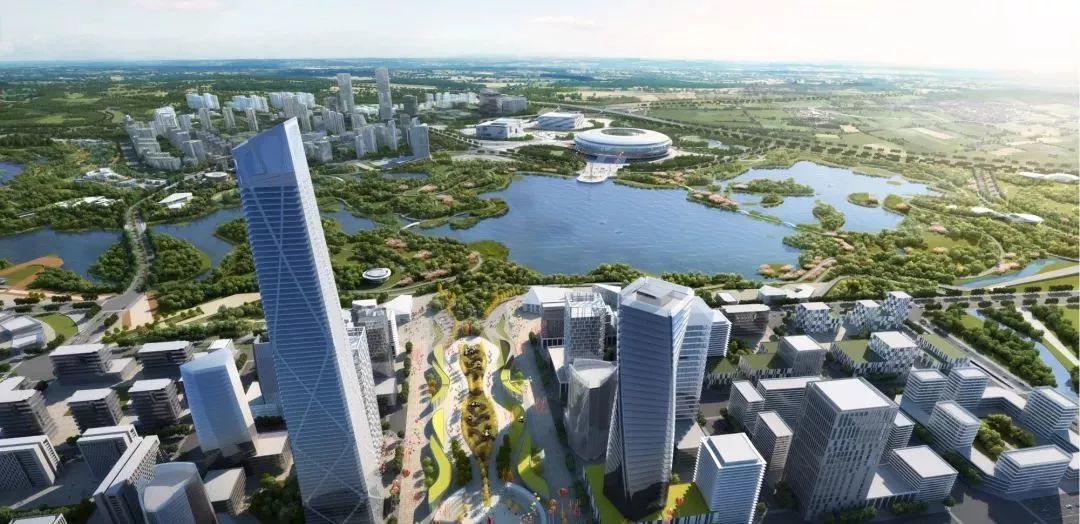 施工现场 不仅仅是体育中心建设, 在该片区,东安湖,东安新城片区城市