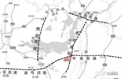 平益高速(湘阴段)途径湘阴31村,四大通道,3收费站,1服务区图片