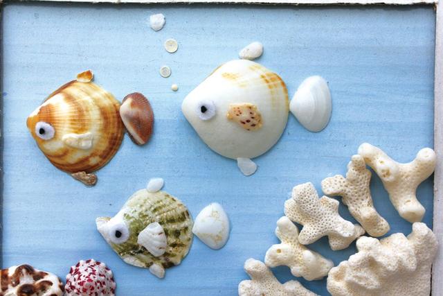 一起做丨美丽的贝壳装饰画