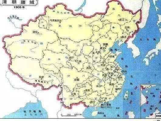如果没有清朝中国领土是什么样的?答案:这三个地区都不是中国的