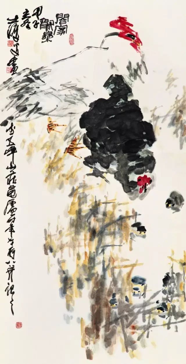 沈耀初大写意花鸟作品欣赏