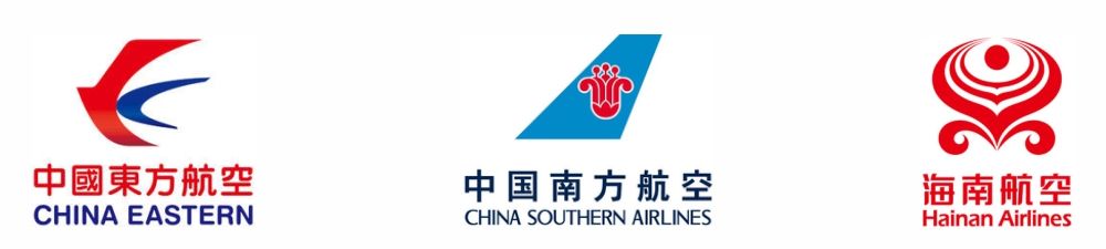 中国东方航空股份有限公司,中国南方航空股份有限公司,海南航空集团等