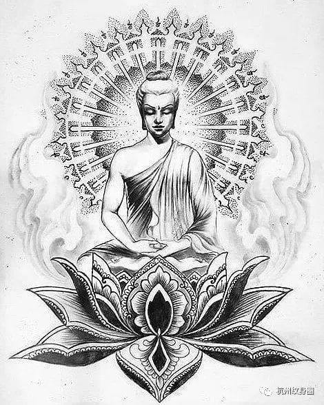 纹身素材佛教