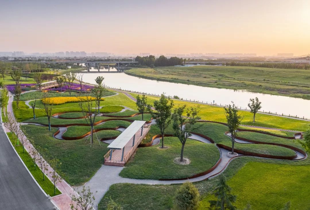 设计师把市政项目炫成旅游景点,这在沣河湿地公园做到