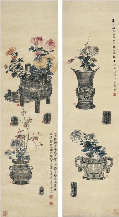 晚清海派六十家—杨伯润国画作品欣赏