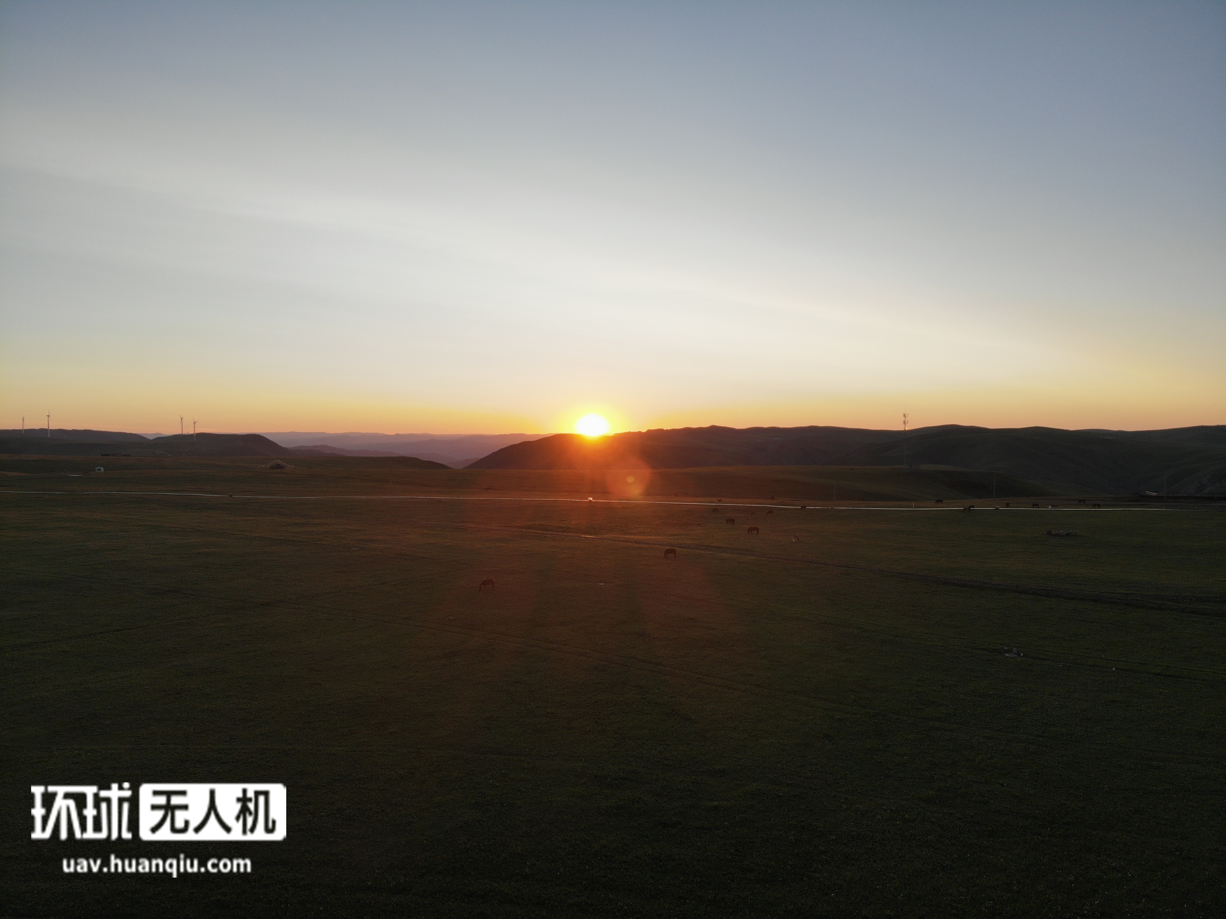 航拍內蒙古黃花溝景區 輝騰錫勒草原美景 旅遊 第2張