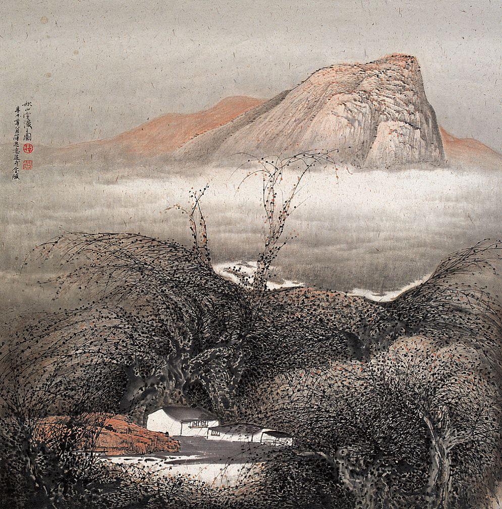 当代著名画家薛亮细笔山水画作品欣赏