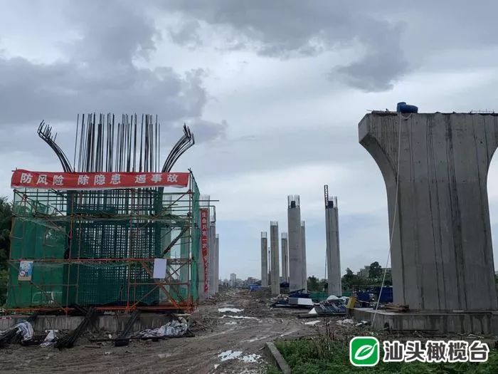 汕北大道龙湖段 建设投资完成约三分之一 关键控制性工程全面铺开