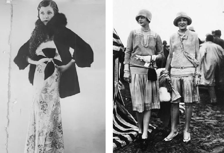 ladies in jean patou creationlanvin在1920年代以刺绣装饰作为其