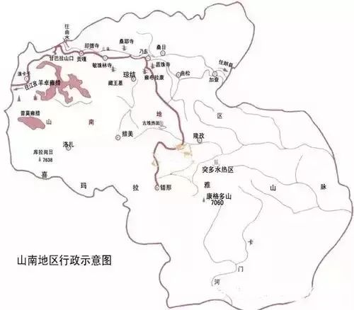 洛扎县:边巴乡,拉康乡,杜鲁乡,拉郊乡,古局乡,木乡,由吉麦多,色乡,桑