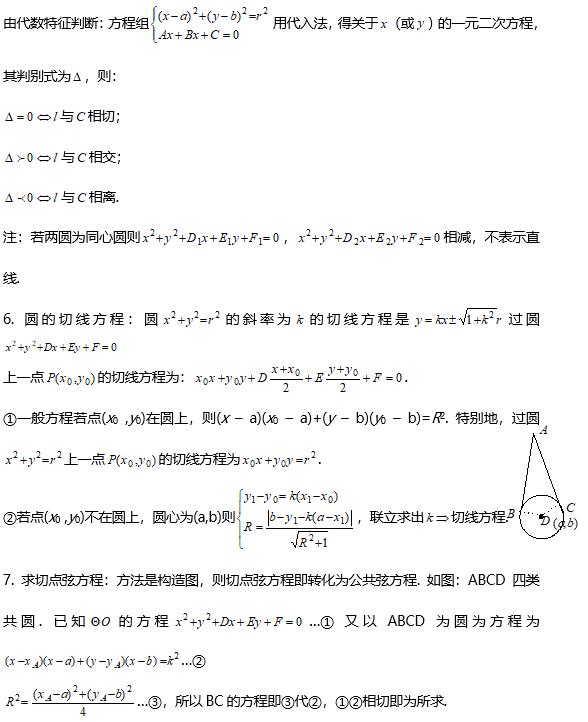 原创组合教育：高考数学必考知识点直线和圆的方程