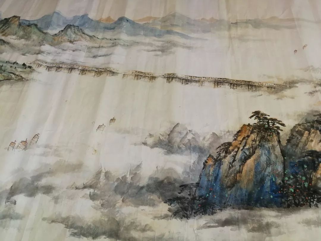历时近两个月创作,"九日山"画作登上南安人民会堂!