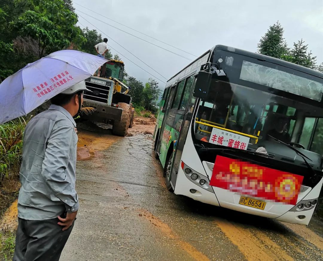 连日暴雨, 丰城洛市镇,石江乡出现山体滑坡