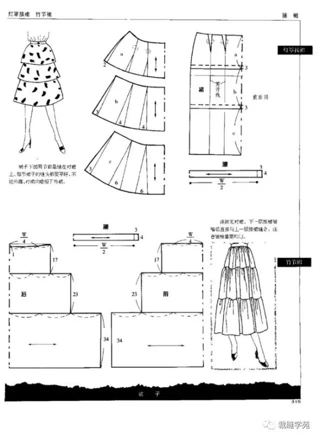 半身裙裁剪图