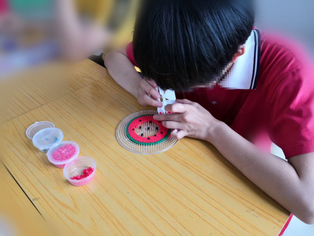 学生作品拼豆豆特色课程成果展示