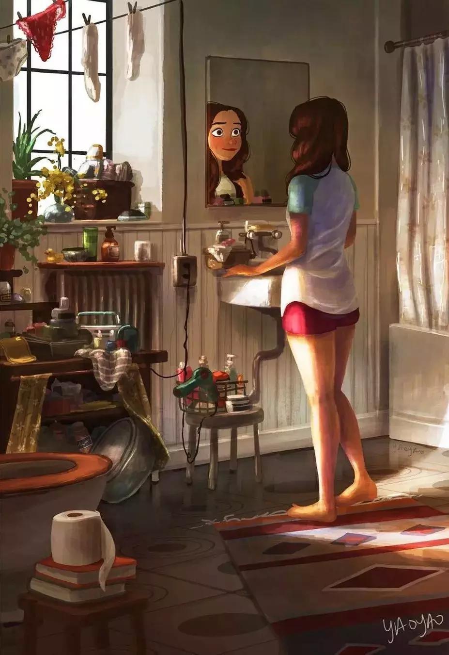 网红美女插画师,画下单身女性最真实的生活状态 . 看完扎心了