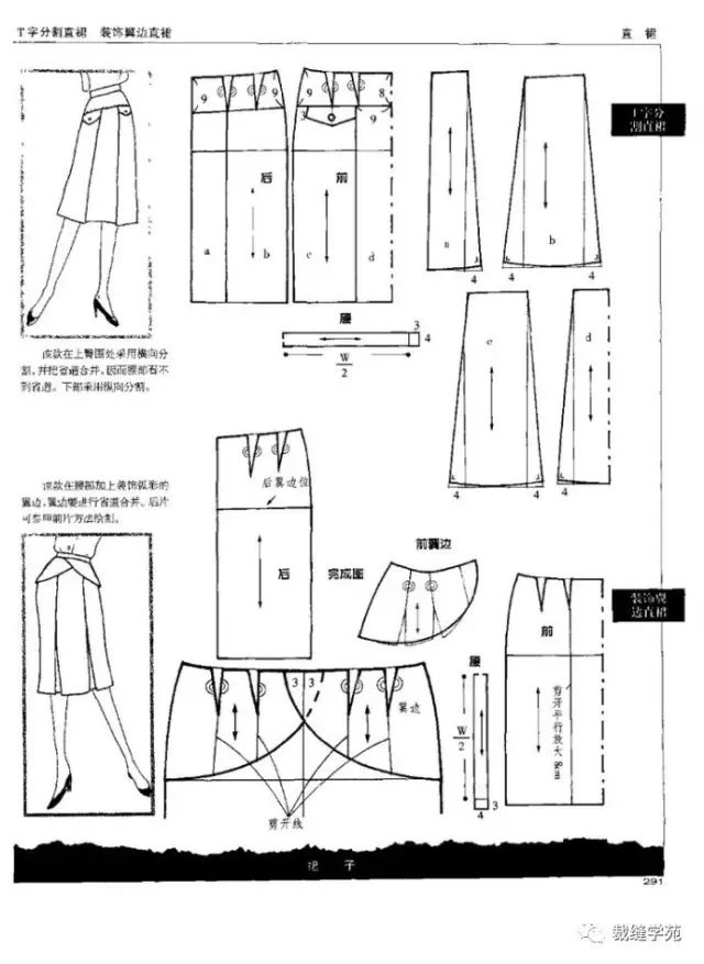 半身裙裁剪图