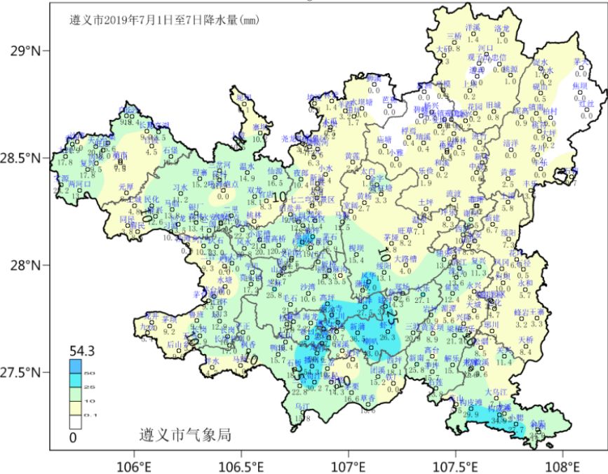 其中务川,正安,道真偏少1倍