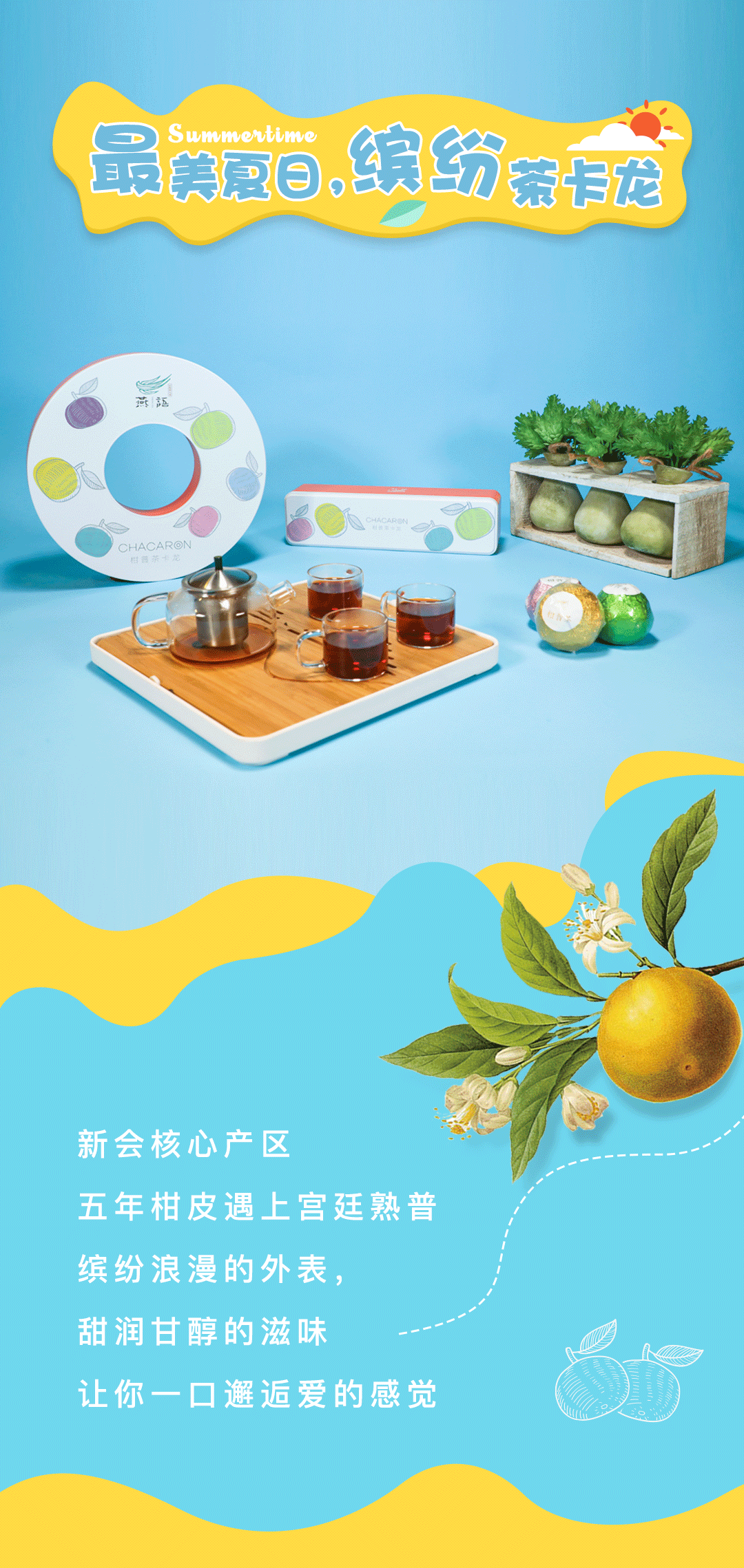 遇见你,灿烂了我的整个夏天——柑普茶卡龙