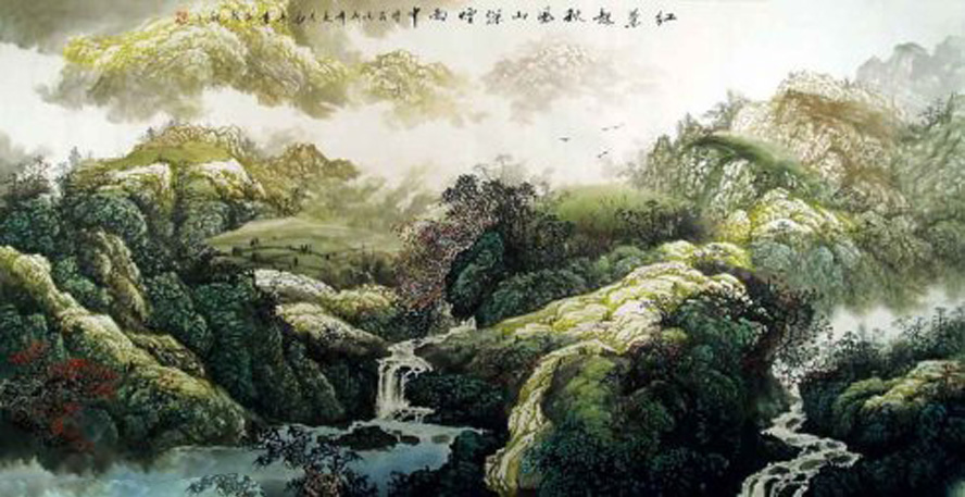 毕能宁画家《山林茂密 质朴幽深》