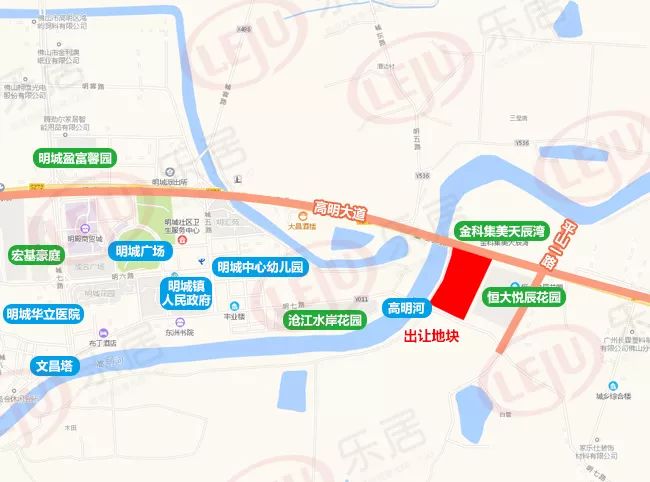 6969高明明城地块位置示意图6969此外,明城镇中心周边旅游