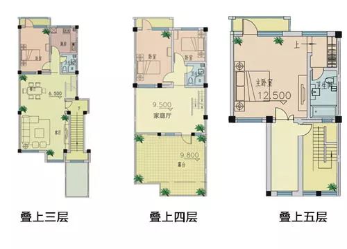 (叠加别墅户型鉴赏)