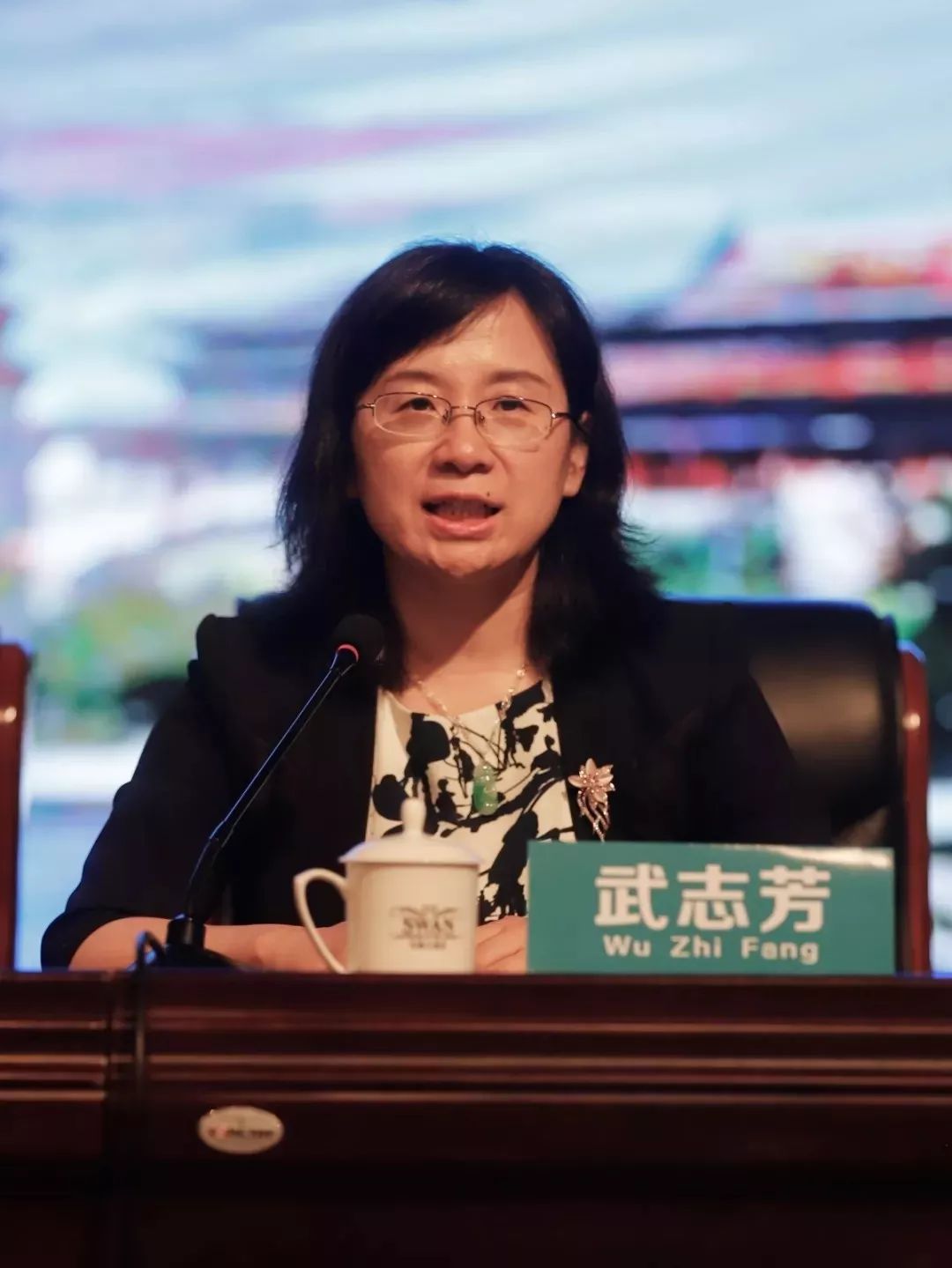 山西省医学会核医学专业委员会主任委员武志芳向大会作工作报告.