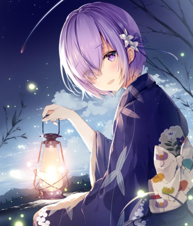 动漫美图欣赏:身穿和服,笑容甜美,人见人爱的二