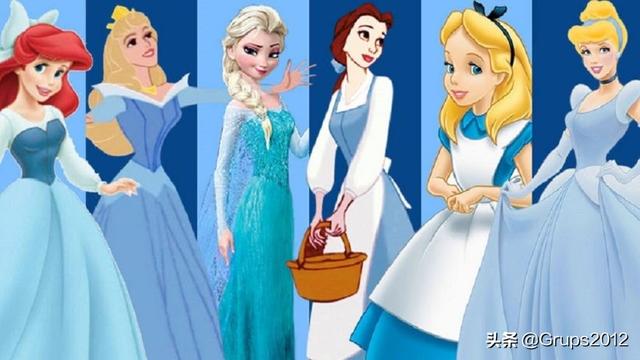 迪士尼公主统一穿蓝裙有原因 造型配色背后有故事 蓝色