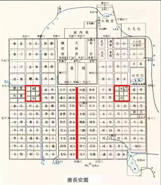 外郭城则是主要以"坊"为区划的居民居住区与商业区.