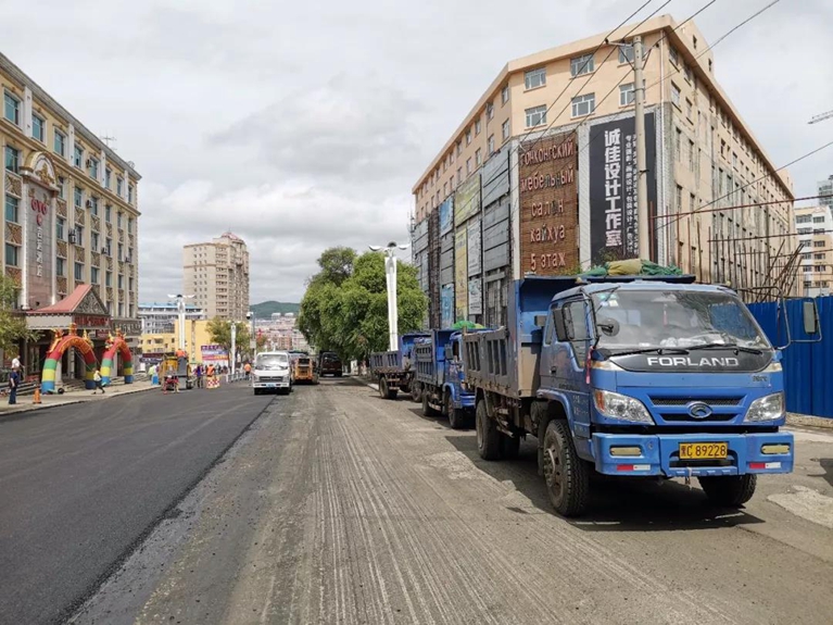 绥芬河道路维修建设进入攻坚阶段.