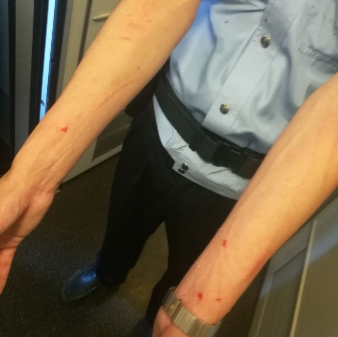 大连到北京动车现霸座女 还用鞋底抽乘警