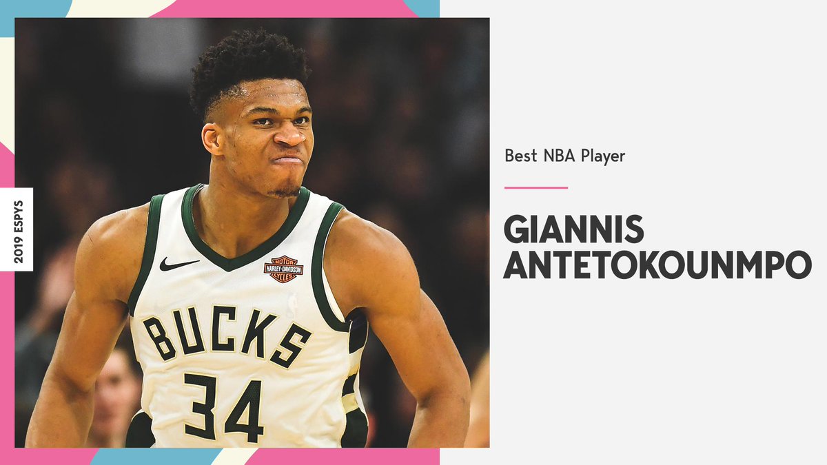 字母哥摘ESPY最佳NBA球员奖 希腊怪兽赛季双