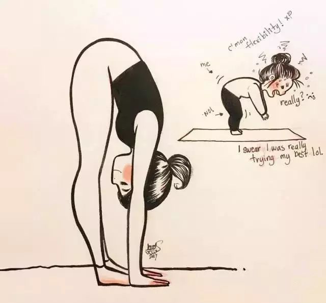 每天用画笔记录着训练过程的她, 看着画中生无可恋的自己, 看似简单