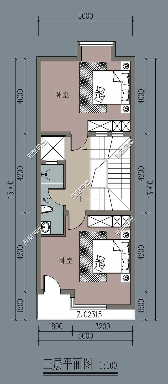 想看更多的就户型和了解更多建房知识,可关注微信公众号:新型房屋.