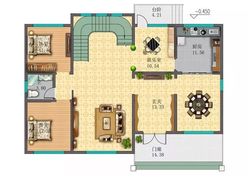 别墅主卧更衣室平面图