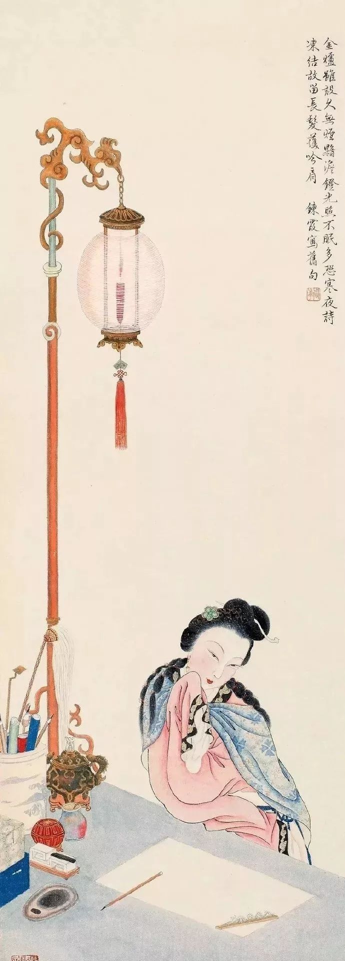 周炼霞(1908-2000),女,中国著名国画家,擅长仕女人物和花鸟,工诗词