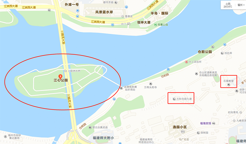 福州适合夜跑的公园推荐:仓山篇——江心公园