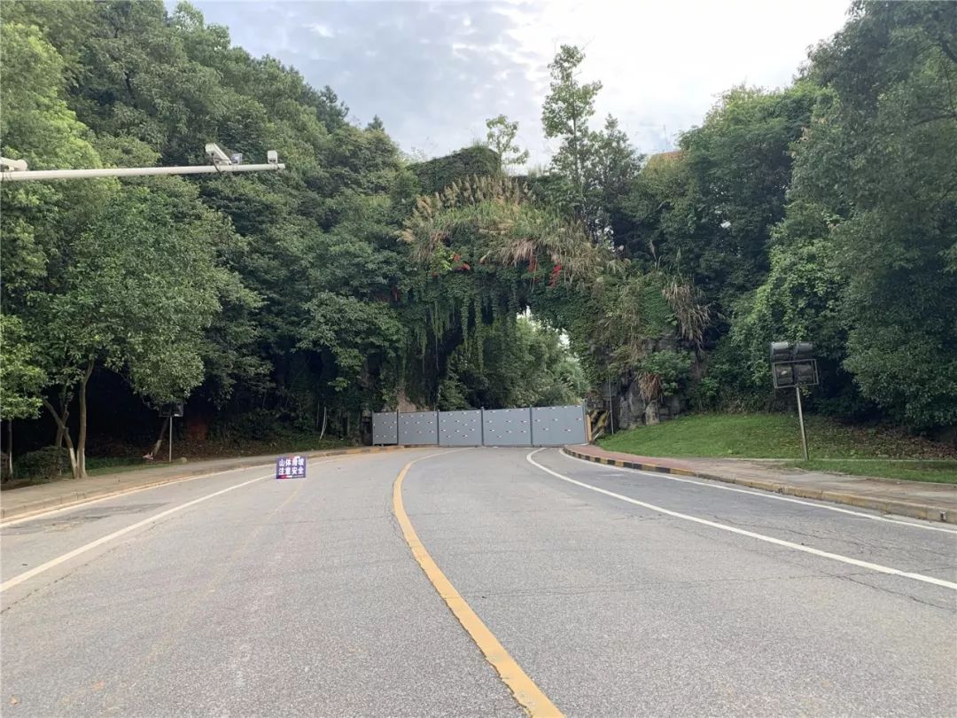 受降雨影响,宜春中心城区秀江西路化成岩路段发生山体滑坡.