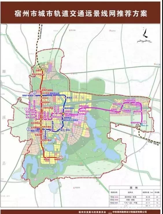 宿州市符离大道连接淮北,徐州,沿线共规划五大旅游景区(含12个景点)