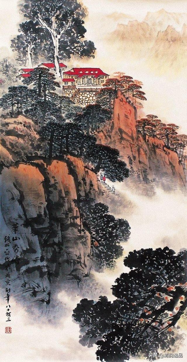 当代山水画主要代表人之一,国画大师钱松岩,早期山水画作品选