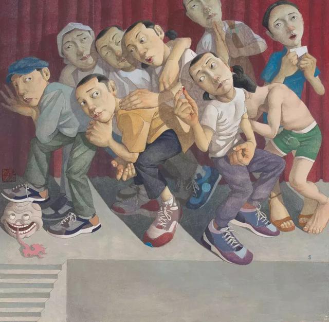 他笔下的人物形象是当代社会景观的反映!是年轻人潮流