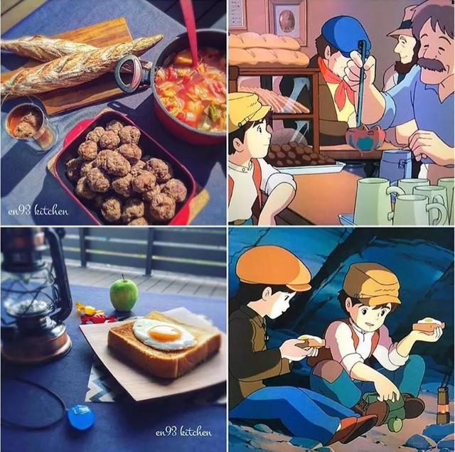 都是对宫崎骏或者吉卜力动画中出现的美食的实体还原图