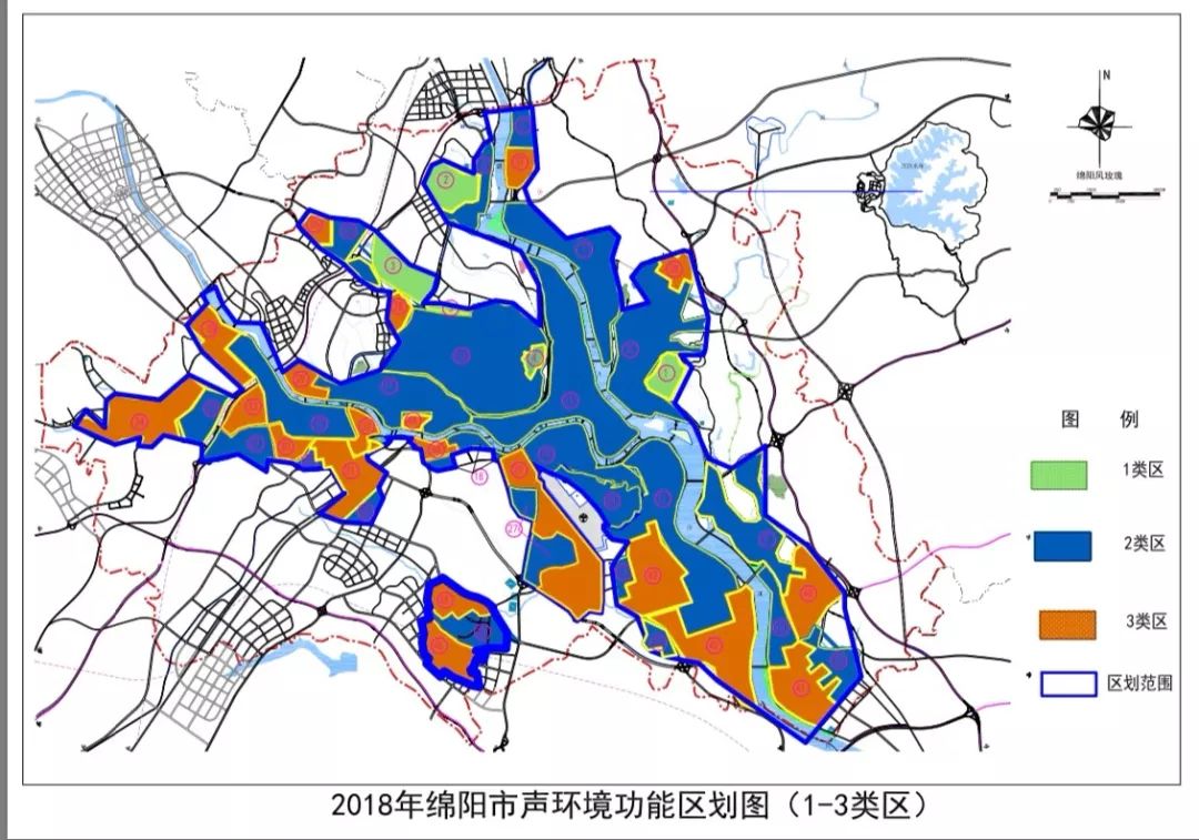 四川绵阳城区街道地图