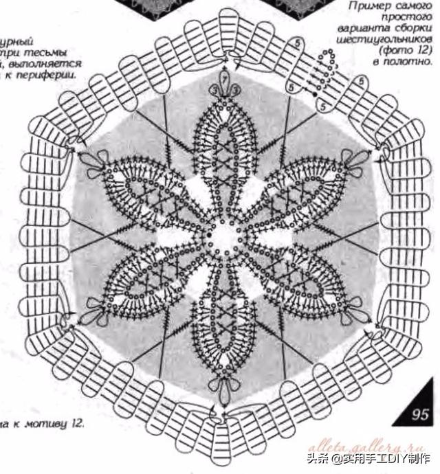 「钩编图解」布鲁日蕾丝单元花片图解