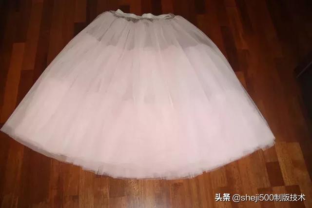 薄纱多层纱裙的图纸画法与制作教程