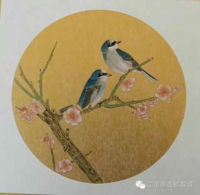 顾军工笔花鸟鱼虫国画欣赏