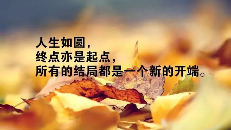 早上励志 人生如圆,终点亦是起点,所有的结局都是一个新的开端.