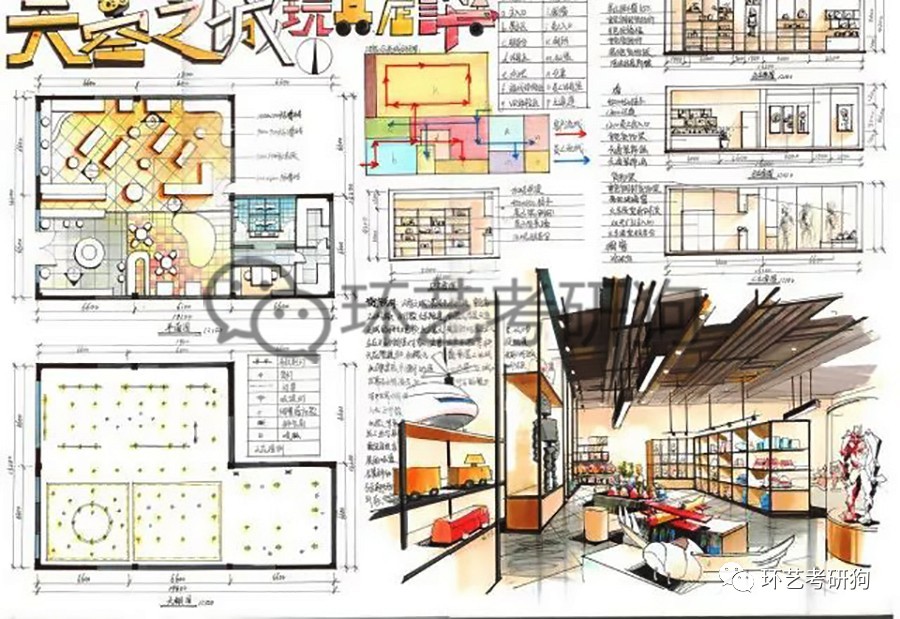 室内快题丨商业展示(专卖店)空间专题作品集锦-不定期